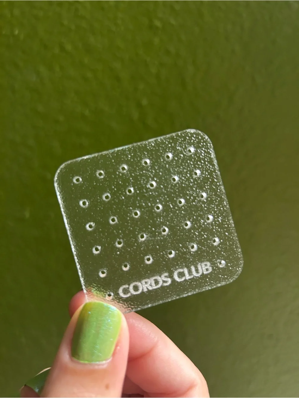 NIB Cords Club Square Travel Flat Back Palette - Clear Textured